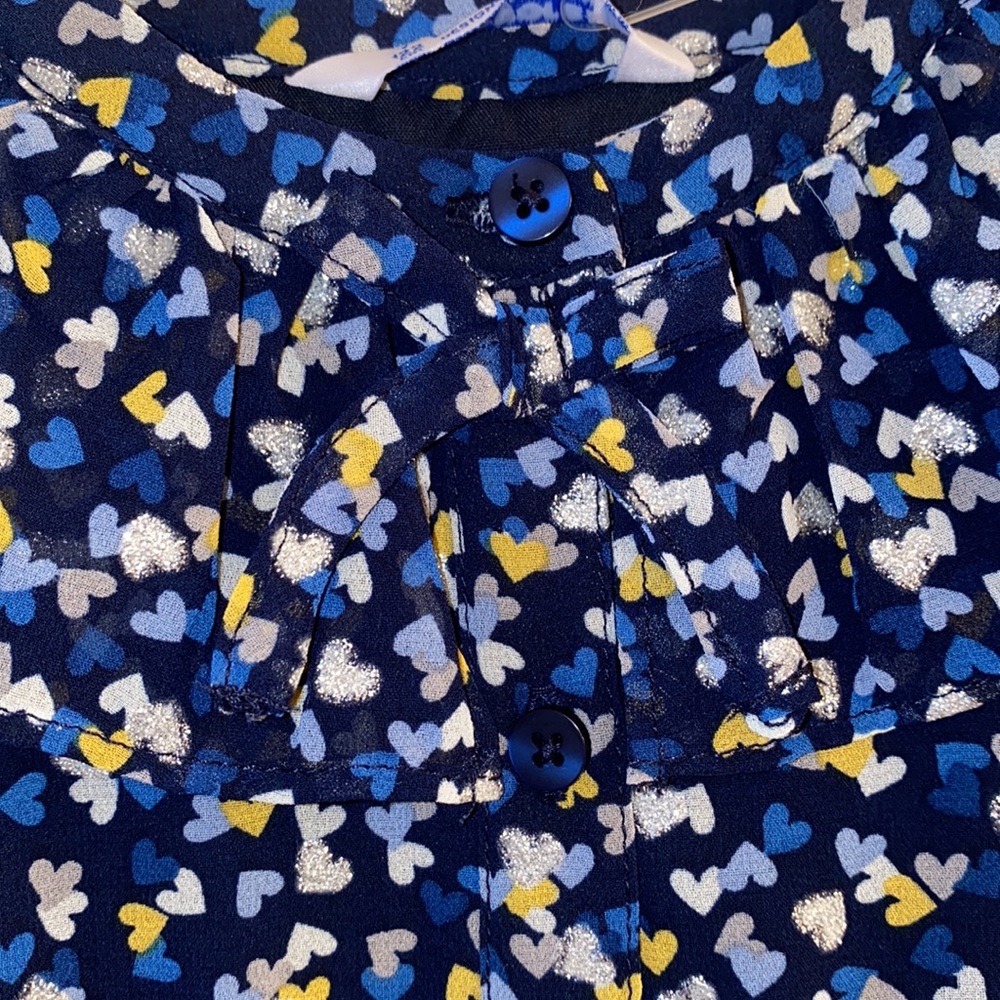 NWT Mayoral Hearts Flowy Button Up Dress Sz 7